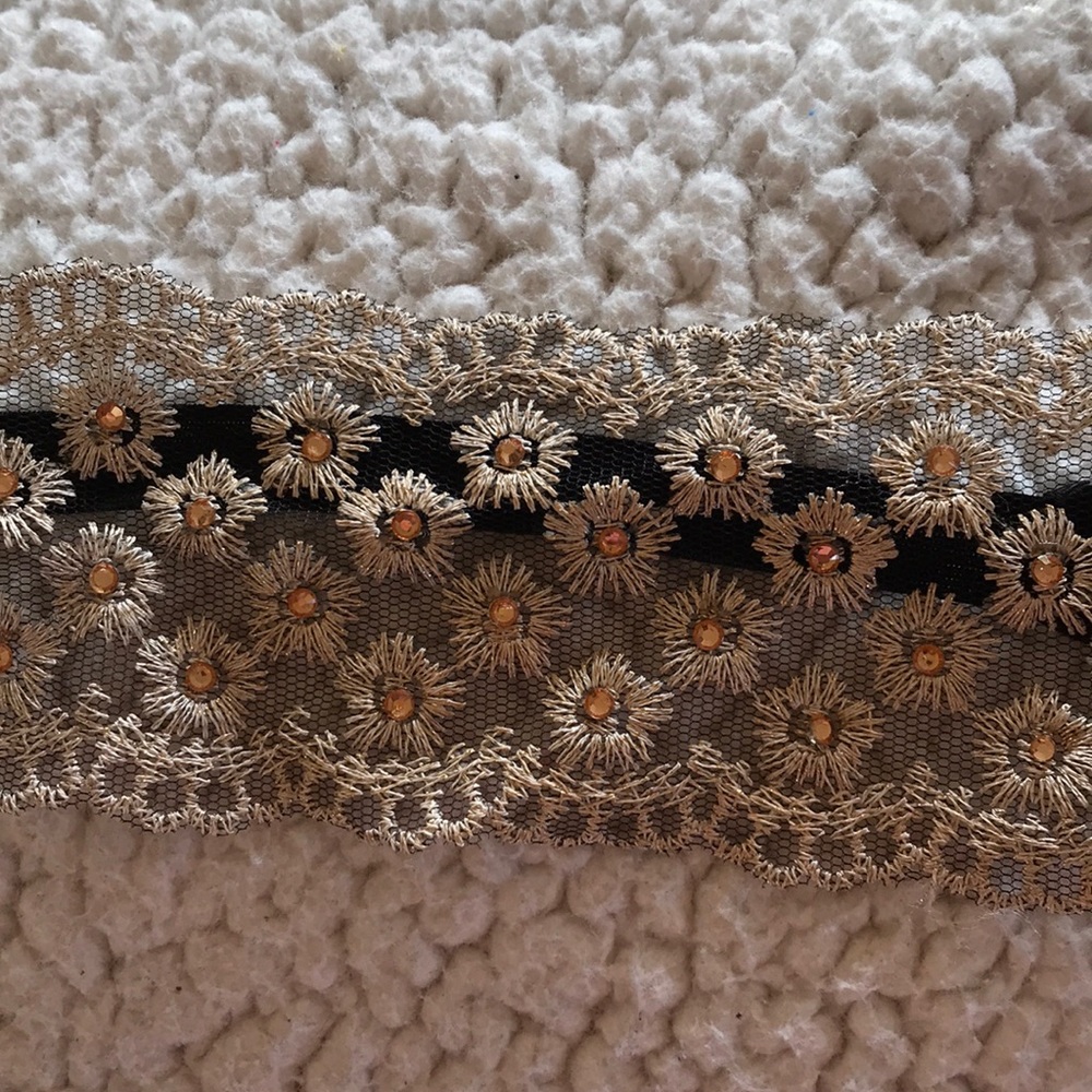 Tule gold headband